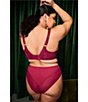 Elomi Nerina Full Busted Underwire Stretch Lace Plunge Bra, Color:Rouge - Image 4