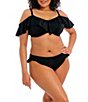 Elomi Plus Size Plain Sailing Off-The-Shoulder Underwire Bra Size Ruffle Swim Top - Image 3