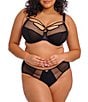 Elomi Sachi Sheer Tulle Adjustable Plunge Bra, Color:Black - Image 3