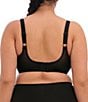 Color:Black - Image 2 - Smooth Non-Padded Full-Busted Molded U-Back Underwire T-Shirt Bra
