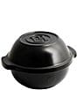 Emile Henry Bread Pot, Color:Charcoal - Image 1