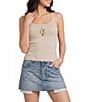 Emory Park Beaded Shell Ribbed Knit Tank Top - Image 1