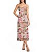 Emory Park Mesh Printed Square Neck Sleeveless A-Line Maxi Dress - Image 1