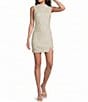 Emory Park Mesh Zebra Printed Mock Neck Mini Dress - Image 1
