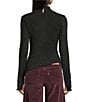 Emory Park Mock Neck Long Sleeve Asymmetrical Top - Image 2