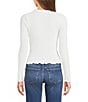 Emory Park Pointelle Knit Long Sleeve Fitted Button Front Cardigan - Image 6
