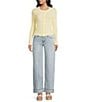 Emory Park Pointelle Knit Long Sleeve Fitted Button Front Cardigan - Image 3