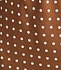 Emory Park Polka Dot Print Side Slit Midi Skirt, Color:Brown Polka Dot - Image 4