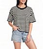 Emory Park Striped Crew Neck Short Sleeve Oversized Tee - Image 1
