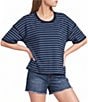 Emory Park Striped Crew Neck Short Sleeve Oversized Tee - Image 1