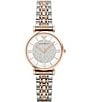 Color:Two-Tone - Image 1 - Women's Analog Crystal Pave Dial Two Tone Bracelet Watch