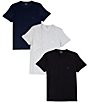 Color:Grey/Black/Navy - Image 1 - Pure Cotton Crewneck T-shirts 3-Pack