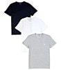 Color:Grey/White/Navy - Image 1 - Pure Cotton Crewneck T-shirts 3-Pack