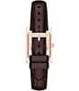Emporio Armani Women's Quartz Two-Hand Black Leather Strap Watch - Image 3