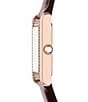 Emporio Armani Women's Quartz Two-Hand Black Leather Strap Watch - Image 4