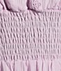 Color:Lavender - Image 2 - Caprice V-Neck Short Flutter Sleeve Eyelet Trim A-Line Midi Dress