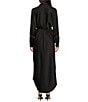 En Saison Holland Satin V-Neck Long Sleeve Faux Wrap Lace Maxi Dress, Color:Black - Image 2