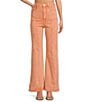 Color:Washed Coral - Image 1 - Isobel Denim Pintucked Coordinating Flare Jeans