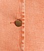 Color:Washed Coral - Image 4 - Isobel Denim V Neck Sleeveless Fitted Short Coordinating Vest