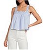En Saison Lucy Square Neck Sleeveless Ruffle Strap Top - Image 1