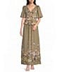 En Saison Yvette Floral Border Printed Drawstring Waist Coordinating Woven Maxi Skirt - Image 3