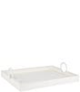 Color:White - Image 1 - Bianca Rectangle Tray, Large