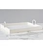 Color:White - Image 2 - Bianca Rectangle Tray, Large
