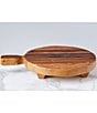 Color:Brown - Image 4 - Classic Round Footed Serving Board