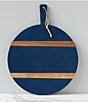 Color:Navy/Brown - Image 2 - Navy Round Mod Charcuterie Board, Medium