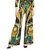 Eva Varro Abstract Print Coordinating Elastic Waist Wide Leg Pants, Color:Kesia - Image 1