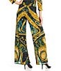 Eva Varro Abstract Print Coordinating Elastic Waist Wide Leg Pants, Color:Kesia - Image 2