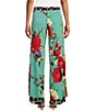 Eva Varro Amanda Combo Print Layered Side Slit Palazzo Coordinating Pants - Image 2