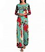 Eva Varro Amanda Combo Print Layered Side Slit Palazzo Coordinating Pants - Image 3