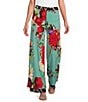 Eva Varro Amanda Combo Print Layered Side Slit Palazzo Coordinating Pants - Image 1