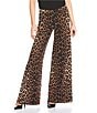 Eva Varro Animal Print Elastic Waist Wide Leg Pants, Color:Brooke Pebbles - Image 1