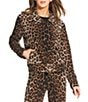 Eva Varro Brooke Pebbles Animal Print Notch Collar Long Sleeve Pilot Jacket - Image 2