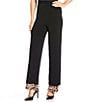 Eva Varro Double Layer Leopard High Rise Wide Leg Pants, Color:Black/Brooke - Image 4