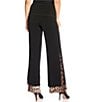 Eva Varro Double Layer Leopard High Rise Wide Leg Pants, Color:Black/Brooke - Image 5