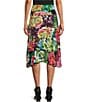 Color:Rocita - Image 2 - Floral Print Knit Jersey Ruffled 5-Tiered A-Line Coordinating Midi Skirt
