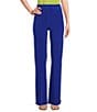 Eva Varro High Rise Elastic Waist Bell Bottom Pants, Color:Monarch Blue - Image 1
