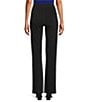 Eva Varro High Rise Elastic Waist Bell Bottom Pants, Color:Black - Image 2