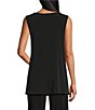 Eva Varro Knit Boat Neck Cap Sleeve Side Grommet Tunic - Image 2
