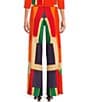 Color:Travis - Image 2 - Knit Jersey Abstract Geometric Print Straight-Leg Coordinating Pull-On Pants