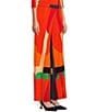 Color:Travis - Image 4 - Knit Jersey Abstract Geometric Print Straight-Leg Coordinating Pull-On Pants