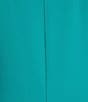 Eva Varro Knit Jersey Twist V-Neck 3/4 Bell Sleeve A-Line Flowy Tunic, Color:Deep Aqua - Image 4