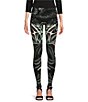 Color:Anita - Image 1 - Marbled Swirl Print Knit Jersey High Waisted Coordinating Double Layered Leggings