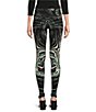 Color:Anita - Image 2 - Marbled Swirl Print Knit Jersey High Waisted Coordinating Double Layered Leggings