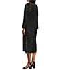Eva Varro Mesh Knit Shawl Collar Long Sleeve Open-Front Long Cardigan, Color:Black Mesh - Image 4