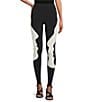 Eva Varro Profiles Print High Waist Coordinaitng Single Layered Leggings, Color:Profiles - Image 1