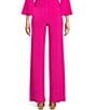 Color:Neon Pink - Image 2 - Solid Knit Jersey Elastic Waist Wide-Leg Coordinating Pull-On Pants